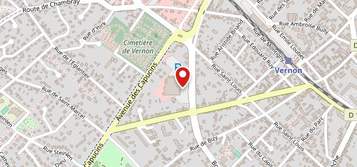 Carrefour Vernon sur la carte