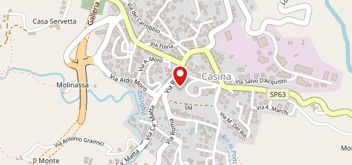 Casa cantoniera di Casina centro sociale sulla mappa