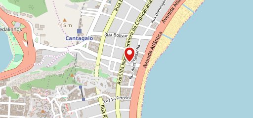 Casa das natas Copacabana no mapa