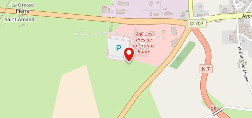 Centre Routier sur la carte