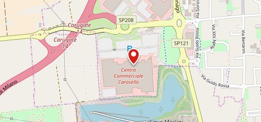 Centro commerciale carosello sulla mappa