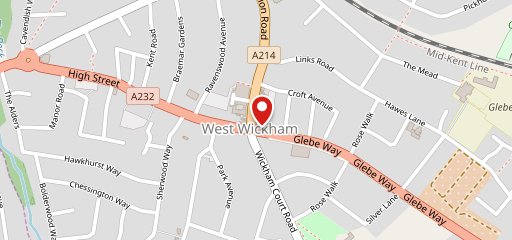 West Wickham Charcoal Grill on map