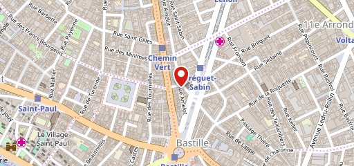 Chez Pradel Bastille sur la carte