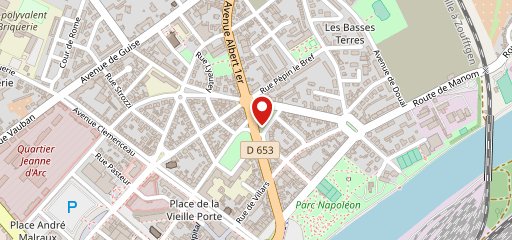 Comptoir des pizzas sur la carte