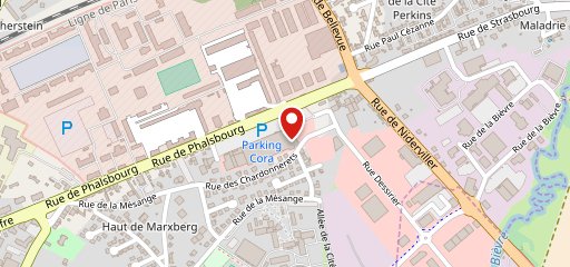 Cafétéria Cora à Sarrebourg sur la carte