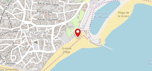 Côté plage sur la carte