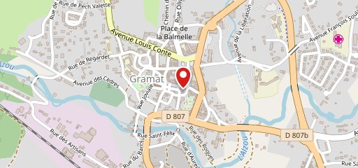 Le rozell gramat sur la carte