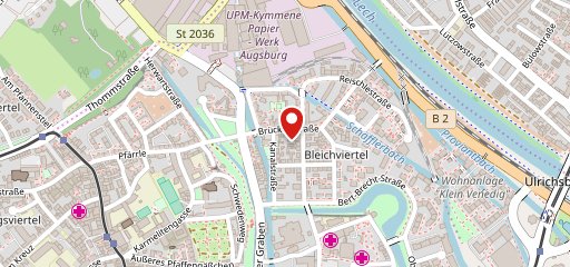 Die Pizzabäckerei Augsburg sur la carte