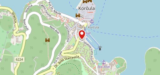 Fast food NO STRESS Korcula sur la carte