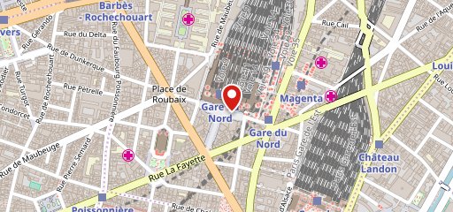 Five Guys Gare Du Nord sur la carte