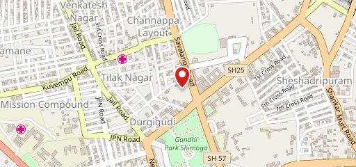 Five Star Chicken Tilak Nagara main road Dargha complex Shimoga on map