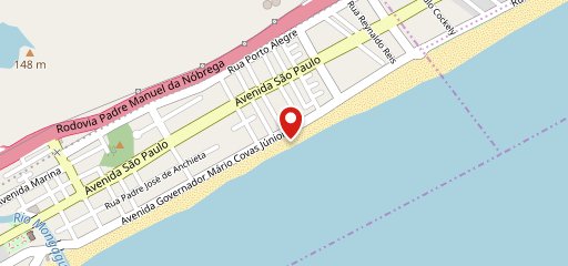 Quiosque Pé Na Areia Mongaguá no mapa