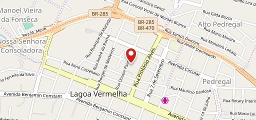 Fornalha pizzaria no mapa