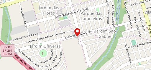 Franco´s burgers Araraquara no mapa