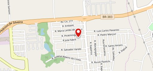 Garagem das porções no mapa