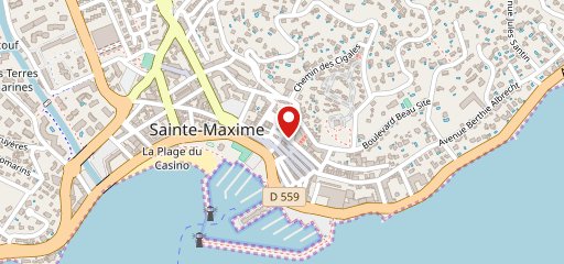 Glacier Ness Sainte-Maxime sur la carte