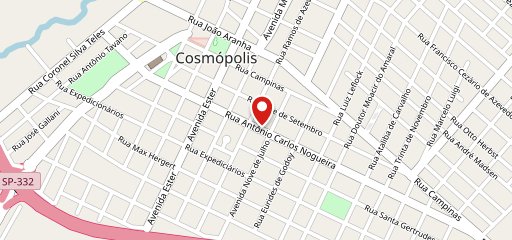 Gringo Pizzas Cosmópolis no mapa