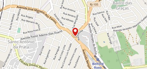 Habib's Belford Roxo no mapa