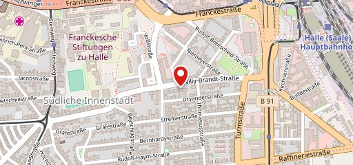 Hallenser Kartoffelhaus sur la carte