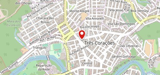 Hambúrgueria café com tinta no mapa