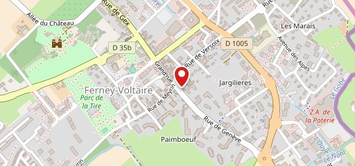 Hôtel de France - Ferney Voltaire sur la carte