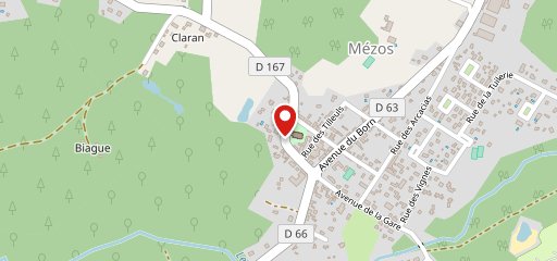 Maison de Mezos sur la carte