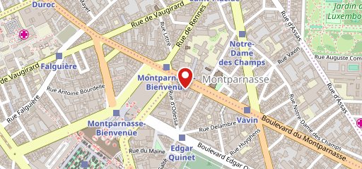 Indiana Café - Montparnasse sur la carte