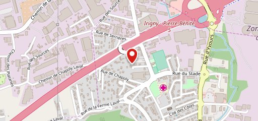 Irigny sur la carte