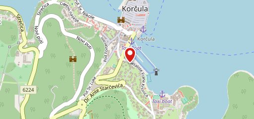 Restaurant Kadena Korcula sur la carte