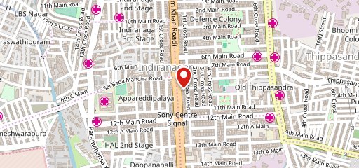 Kerala Pavilion Restaurant Indiranagar on map