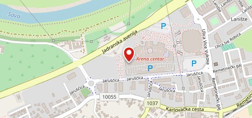 KFC Arena Centar sulla mappa