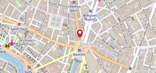 KFC Paris Bastille sur la carte