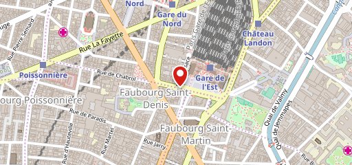 KFC Paris Gare de l'Est sur la carte