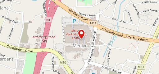 KFC Menlyn sur la carte