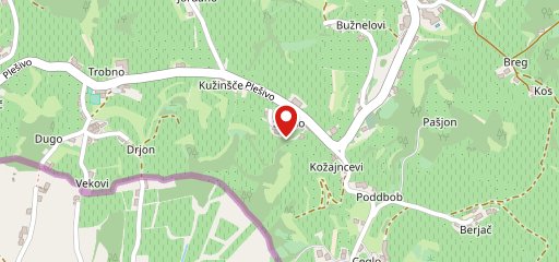 Klinec Plešivo Dobrovo v Brdih sur la carte