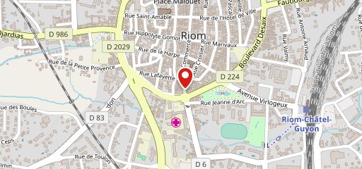 KM Burger Riom sur la carte