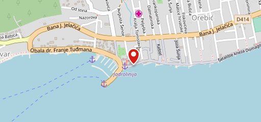 Pizzeria "Pelješki Dvori" sur la carte