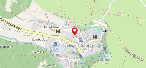 Restaurant Cascade sur la carte