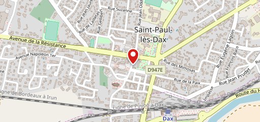 La Côte à L'Os Saint Paul lès Dax sur la carte