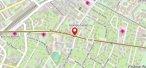 La courbe du goût, café restaurant de Grange-Canal sulla mappa