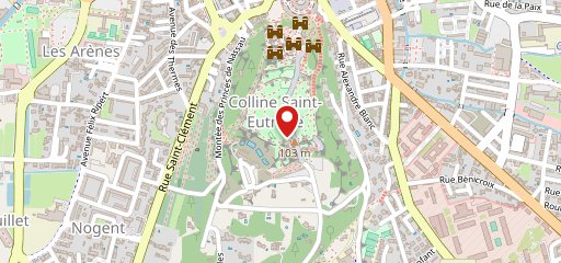 Guinguette de la colline sur la carte