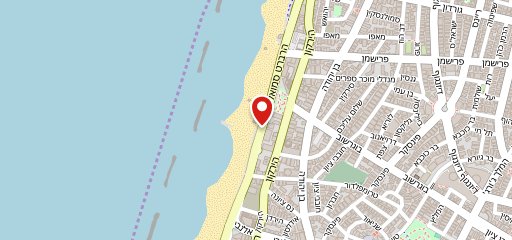 חוף לה מר תל-אביב La Mer Beach Tel Aviv sur la carte