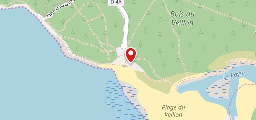 La Plage le Veillon sur la carte