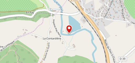 La riviere au bord de l'eau sur la carte