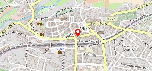 La Table de Vitré sur la carte