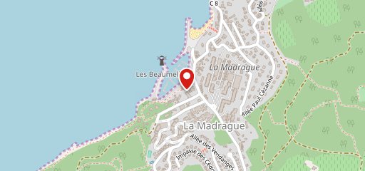 L'Abri côtier de la madrague sur la carte