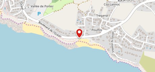 Café de la Plage - tregana sur la carte