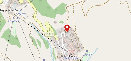 L' Auberge des Balcons de Belle Plagne sur la carte