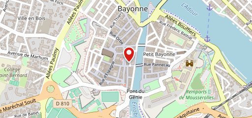 Restaurant Le Belzunce Bayonne sur la carte