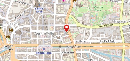Restaurant Le Bistro Volney en centre-ville de Rennes sur la carte